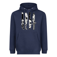Navy scary horror movies halloween Heavyweight Hoodie - maiPhamDesign