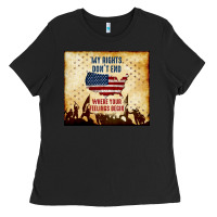Black my rights don't end Ladies Tee - TumblerDesignByShophia
