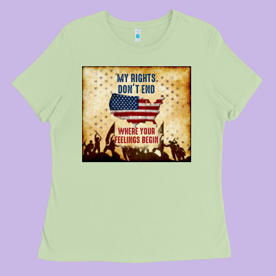 My Rights Don't End Ladies Tee Designed By Tumblerdesignbyshophia