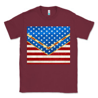 Burgundy glitter american flag Classic Tee - TumblerDesignByShophia