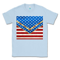 Dusty Blue glitter american flag Classic Tee - TumblerDesignByShophia