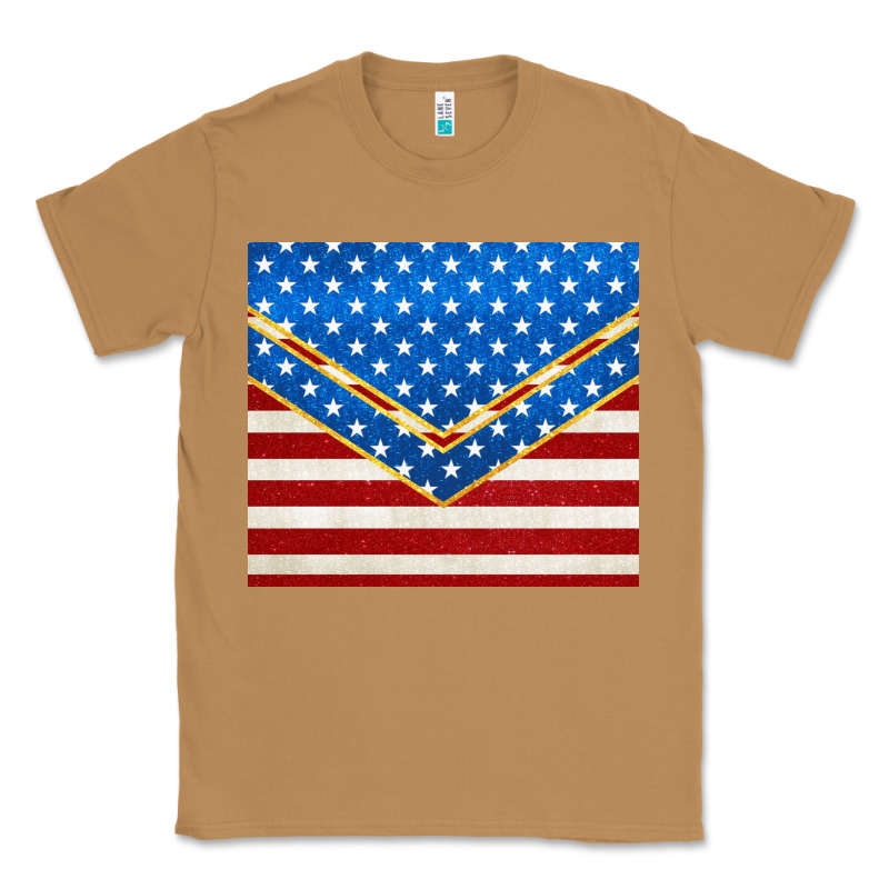 Glitter American Flag Classic Tee by TumblerDesignByShophia | Teevron