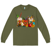 Army Green Teacher Coffee Cups Long Sleeve Tee - FaDigitalArtStudio