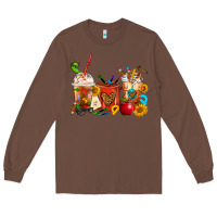 Chestnut Teacher Coffee Cups Long Sleeve Tee - FaDigitalArtStudio