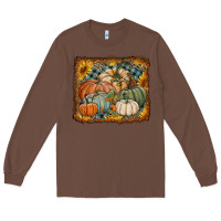 Chestnut pumpkins with sunflowers Long Sleeve Tee - RanaPortraitStore