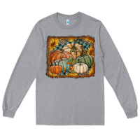 Heather Grey pumpkins with sunflowers Long Sleeve Tee - RanaPortraitStore