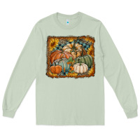 Matcha pumpkins with sunflowers Long Sleeve Tee - RanaPortraitStore