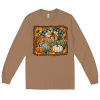 Toasted Coconut pumpkins with sunflowers Long Sleeve Tee - RanaPortraitStore
