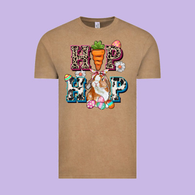Western Hip Hop Bunny Easter Day Vintage Tee Designed By Cowgirlartshop