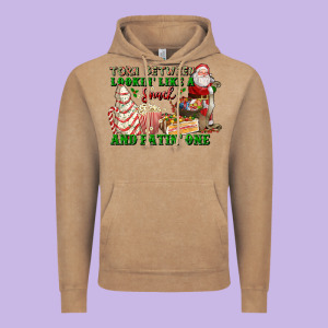 Torn Between Lookin Like A Snack And Eatin One Vintage Hoodie Designed By Fadigitalartstudio