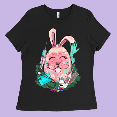 Easter Egg Nurse Easter Day Ladies Tee Designed By Howdyjamesfarm