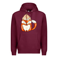 Burgundy coffee cups animal Premium Hoodie - CowhideDigitalArt