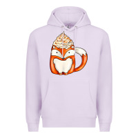 Lilac coffee cups animal Premium Hoodie - CowhideDigitalArt