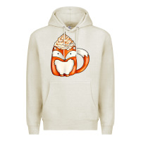 Oatmeal Heather coffee cups animal Premium Hoodie - CowhideDigitalArt