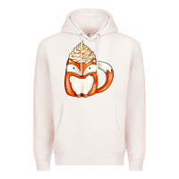 Pale Pink coffee cups animal Premium Hoodie - CowhideDigitalArt