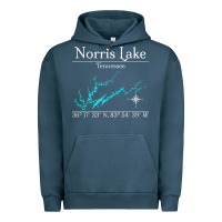 Pigment Midnight Navy Norris Lake, Tennessee Characters Video game Urban Hoodie - maiPhamDesign