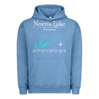 Pigment Pebble Blue Norris Lake, Tennessee Characters Video game Urban Hoodie - maiPhamDesign