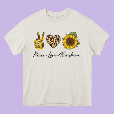 Peace Love Sunshine Heavy Core Tee Designed By Bettercallsaul
