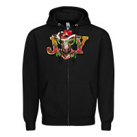 Black christmas joy baby cow Zipper Hoodie - BarkalooDesign