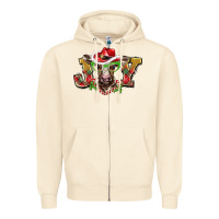 Christmas Joy Baby Cow Zipper Hoodie | Teevron
