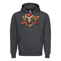 Smoke christmas joy baby cow Zipper Hoodie - BarkalooDesign