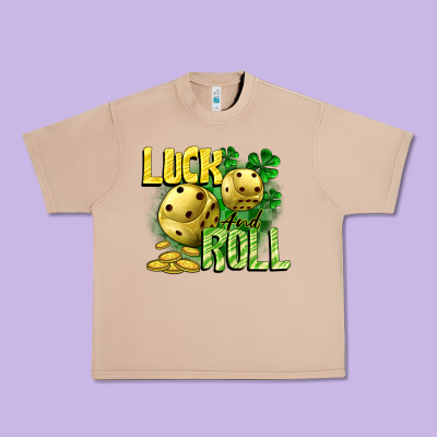Luck And Roll Urban Heavy Tee Designed By Cowgirlartshop