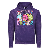 Cloud Purple Happy Easter eggs Vintage Hoodie - OliviaCreatesArt