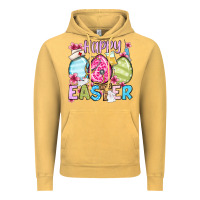 Vintage Mustard Happy Easter eggs Vintage Hoodie - OliviaCreatesArt