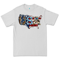 Dove Grey usa american flag background Premium Tee - Jasminsmagicworld