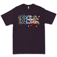 Plum usa american flag background Premium Tee - Jasminsmagicworld