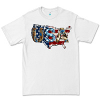 White usa american flag background Premium Tee - Jasminsmagicworld