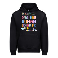 Black dear tiny human behind me Urban Hoodie - JahusDesignShop