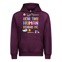 Mauve Wine dear tiny human behind me Urban Hoodie - JahusDesignShop