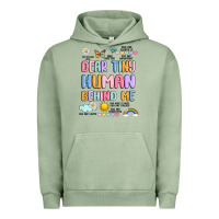 Pigment Oil Green dear tiny human behind me Urban Hoodie - JahusDesignShop
