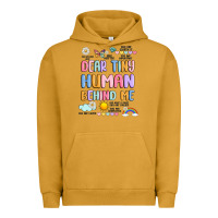 Pigment Peanut Butter dear tiny human behind me Urban Hoodie - JahusDesignShop