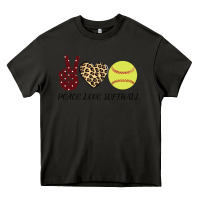 Asphalt Peace Love Softball Heavy Core Tee - Bettercallsaul