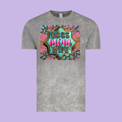 Boss Mom Wife Vintage Tee Designed By Cowgirlartshop