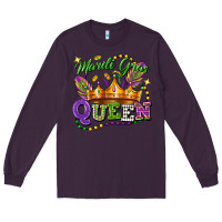 Plum mardi gras queen Long Sleeve Tee - FaDigitalArtStudio
