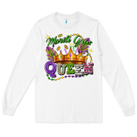 White mardi gras queen Long Sleeve Tee - FaDigitalArtStudio