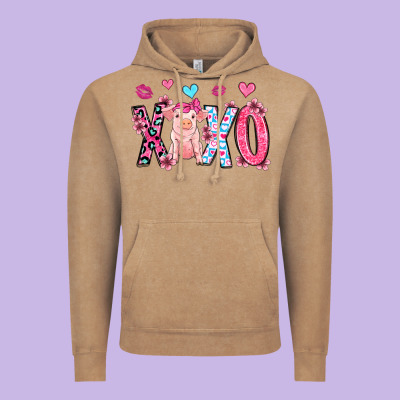 Xoxo Pig Olivia Vintage Hoodie Designed By Oliviacreatesart