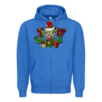 True Royal christmas joy cow Zipper Hoodie - BarkalooDesign