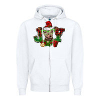 White christmas joy cow Zipper Hoodie - BarkalooDesign