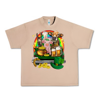 Burro St. Patrick's Day farm animals on truck Urban Heavy Tee - HowdyJamesFarm