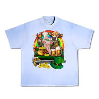 Grape Ice St. Patrick's Day farm animals on truck Urban Heavy Tee - HowdyJamesFarm