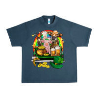 Midnight Navy St. Patrick's Day farm animals on truck Urban Heavy Tee - HowdyJamesFarm