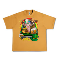 Peanut Butter St. Patrick's Day farm animals on truck Urban Heavy Tee - HowdyJamesFarm