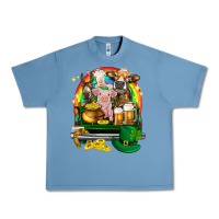 Pebble Blue St. Patrick's Day farm animals on truck Urban Heavy Tee - HowdyJamesFarm