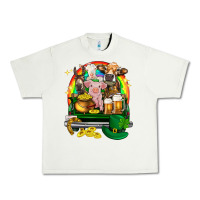 Pistachio St. Patrick's Day farm animals on truck Urban Heavy Tee - HowdyJamesFarm