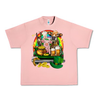 Salmon St. Patrick's Day farm animals on truck Urban Heavy Tee - HowdyJamesFarm