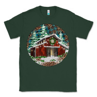 Sports Green Barn Christmas Classic Tee - RanaPortraitStore